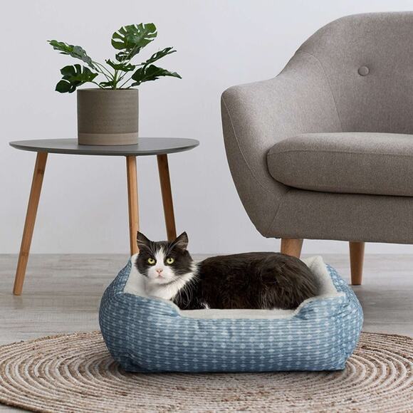 Vibrant Life Cuddler Small Dog or Cat Bed, Blue 19" x 15" - Picture 4 of 5